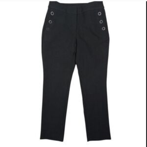 Ann Taylor  Factory Black Trousers with Button Accents Size 2